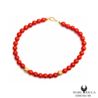 Bracelet Or Corail Perle & Perle Or