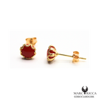 Boucles Or Corail Rond