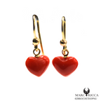 Boucles Or Corail Cœur Pendante