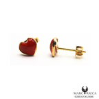 Boucles Or Corail Coeur