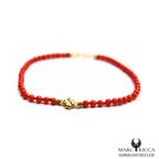 Bracelet Or Corail Perle & Trèfle