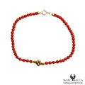 Bracelet Or Corail Perle & Trèfle