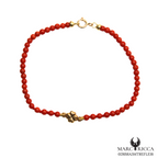 Bracelet Or Corail Perle & Trèfle