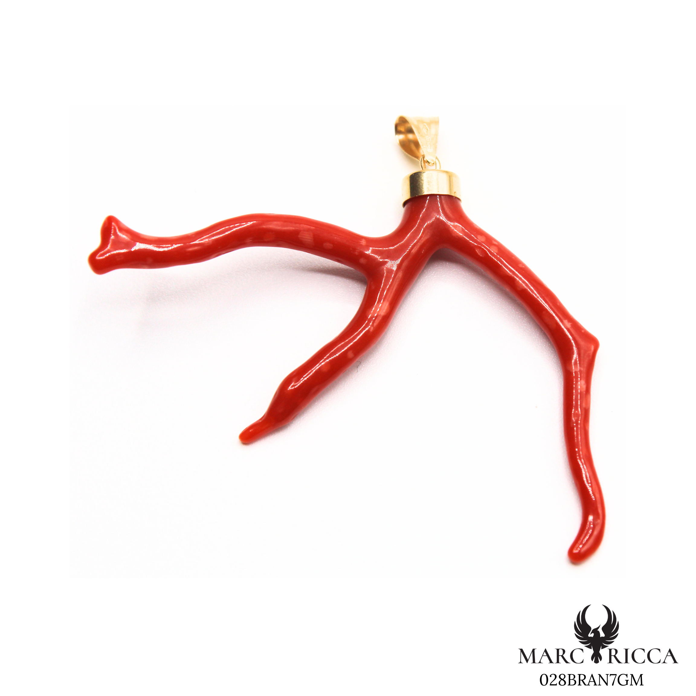 Pendentif Or Corail Branche Pièce Unique