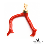 Pendentif Or Corail Branche Pièce Unique