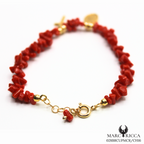 Bracelet Vermeil Corail Cupolino & Chams Croix & Madone
