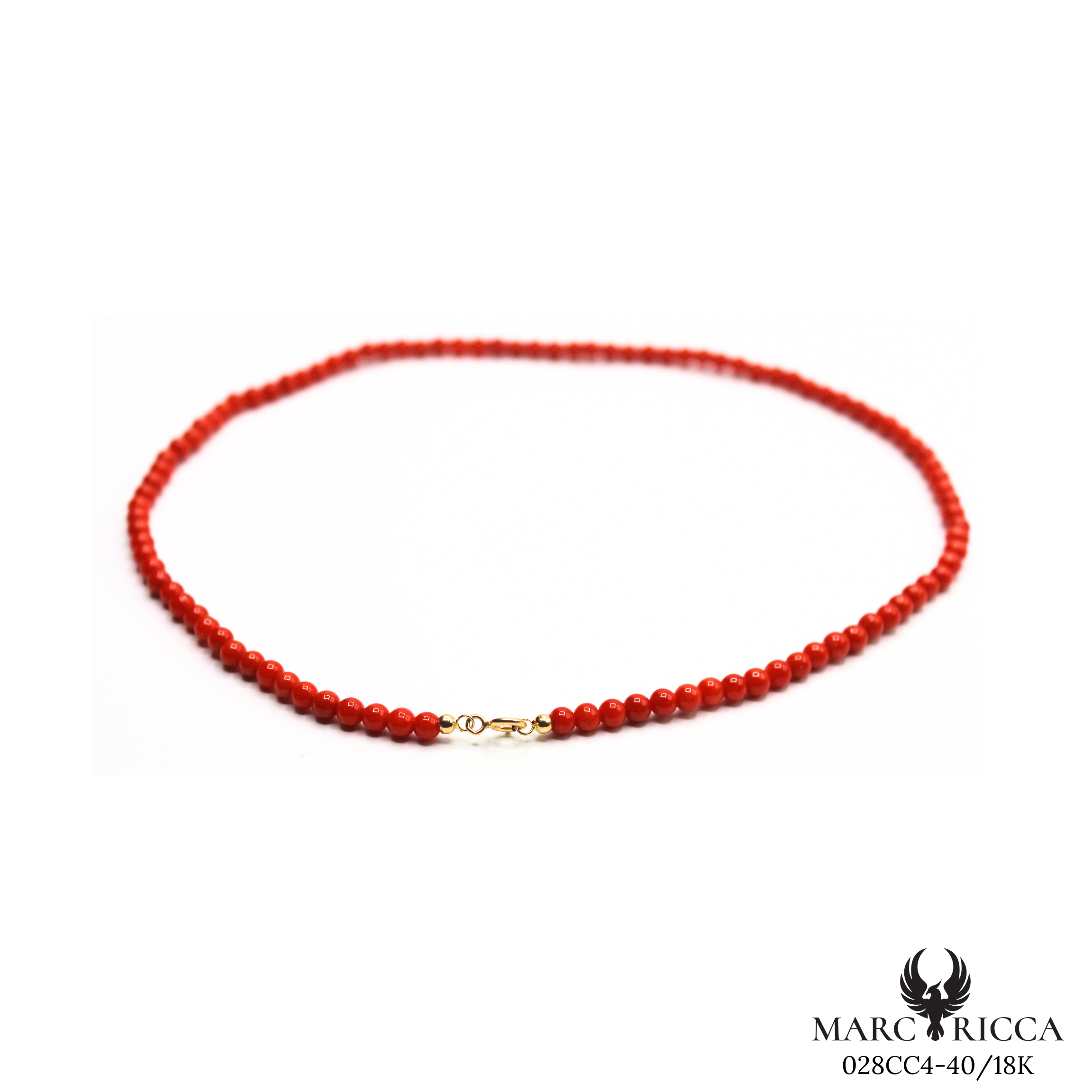 Collier Or Corail Perle 4mm