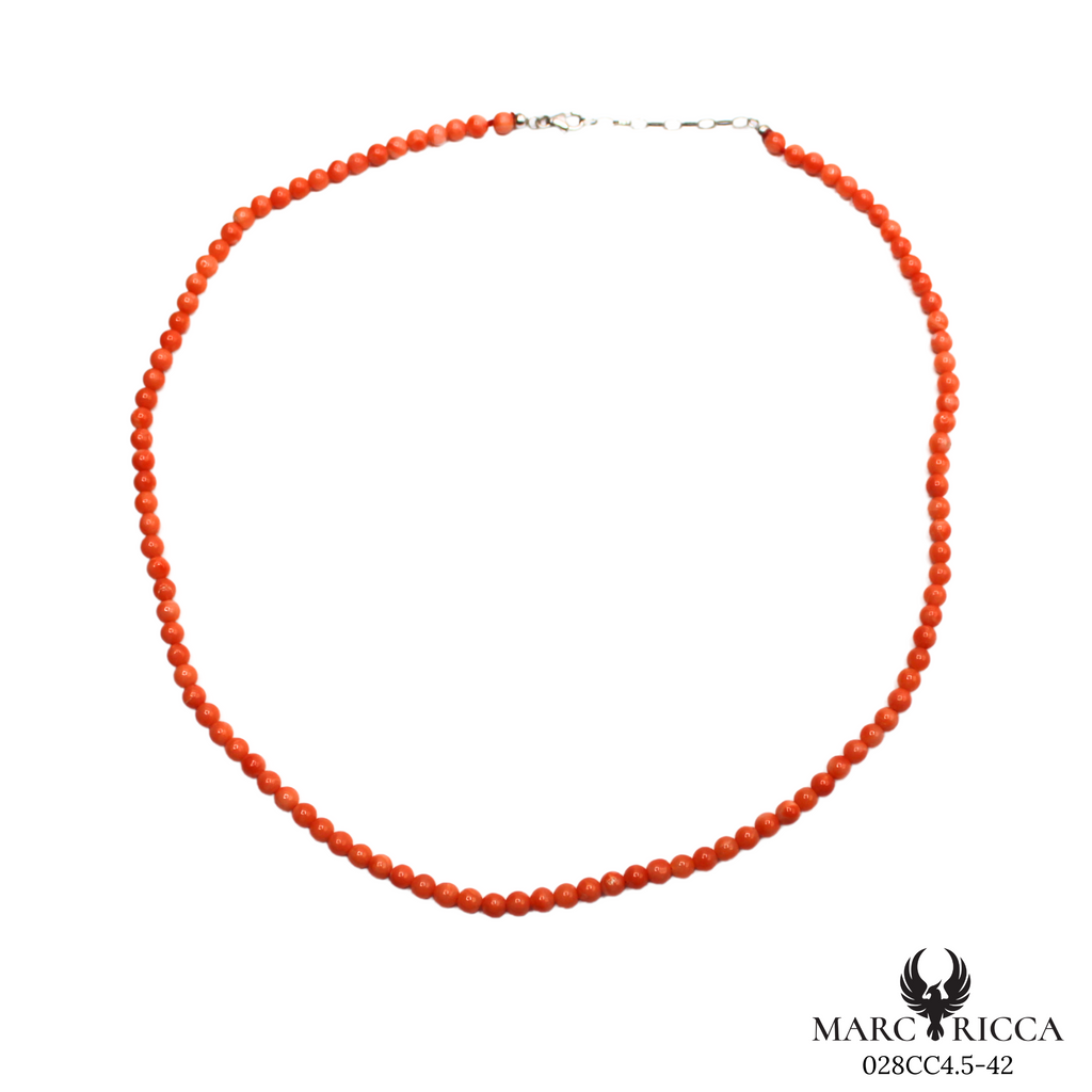 Collier Or Corail Rose & Or Gris