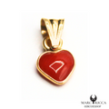 Pendentif Or Corail Cœur Contouré