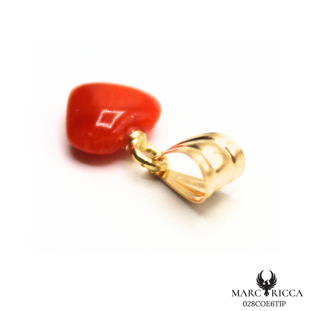 Pendentif Or Corail Cœur