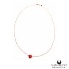 Collier Or Corail Cœur Or Jaune & Gris