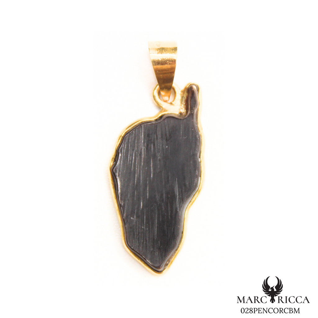 Pendentif Or Corne Bovin Pièce Unique