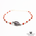 Bracelet Argent Corail Perle & Madone