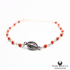 Bracelet Argent Corail Perle & Madone