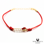 Bracelet Vermeil Corail & Perles Broche