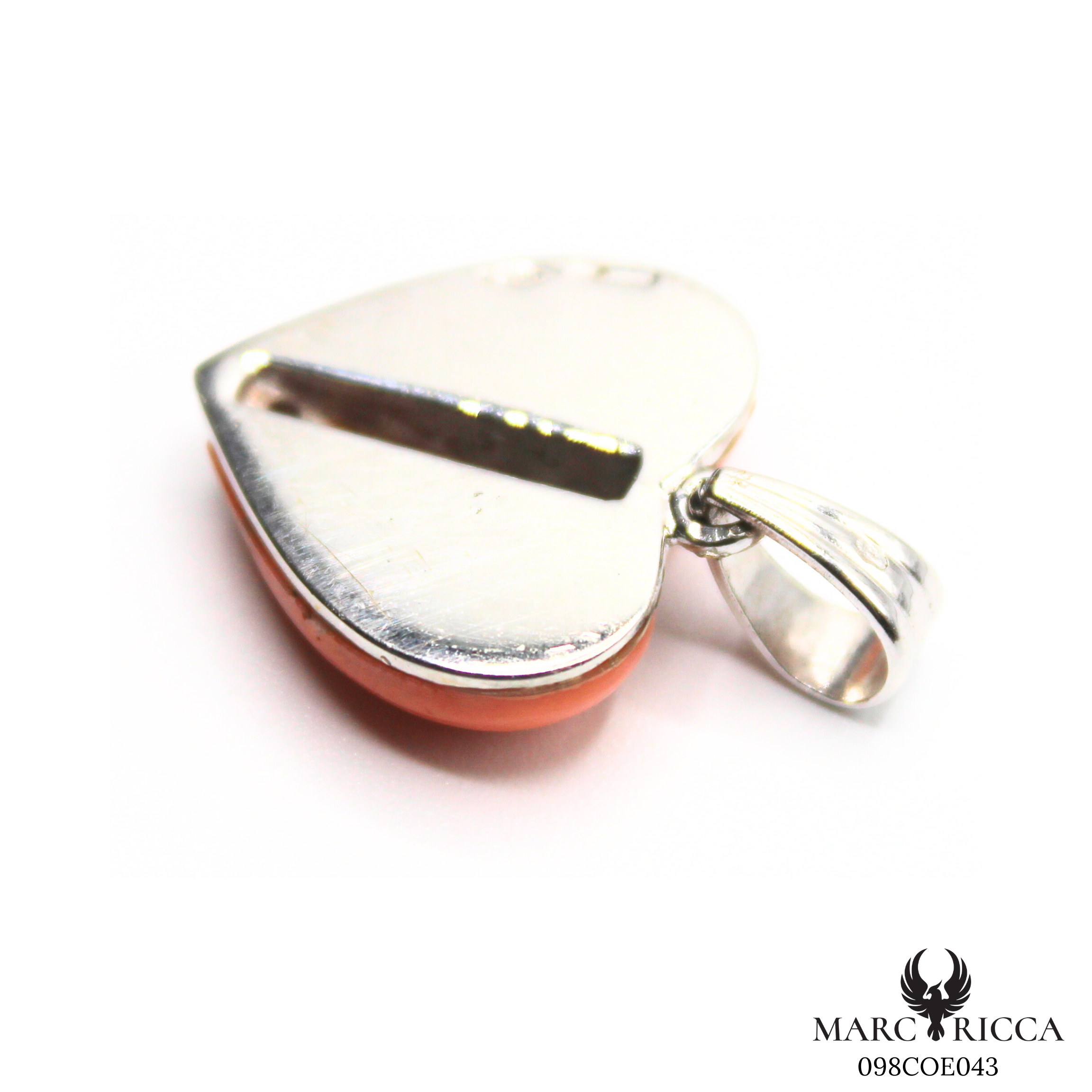 Pendentif Or Corail Rose & Brillant Pièce Unique