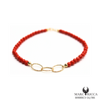 Bracelet Or Corail Cupolino & Triple Anneaux