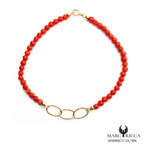 Bracelet Or Corail Cupolino & Triple Anneaux