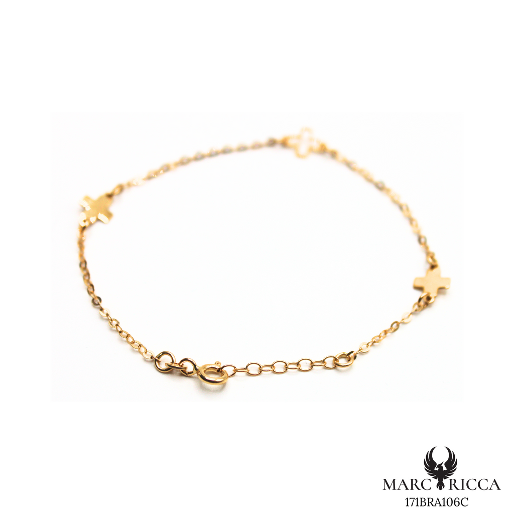 Bracelet Or Triple Croix