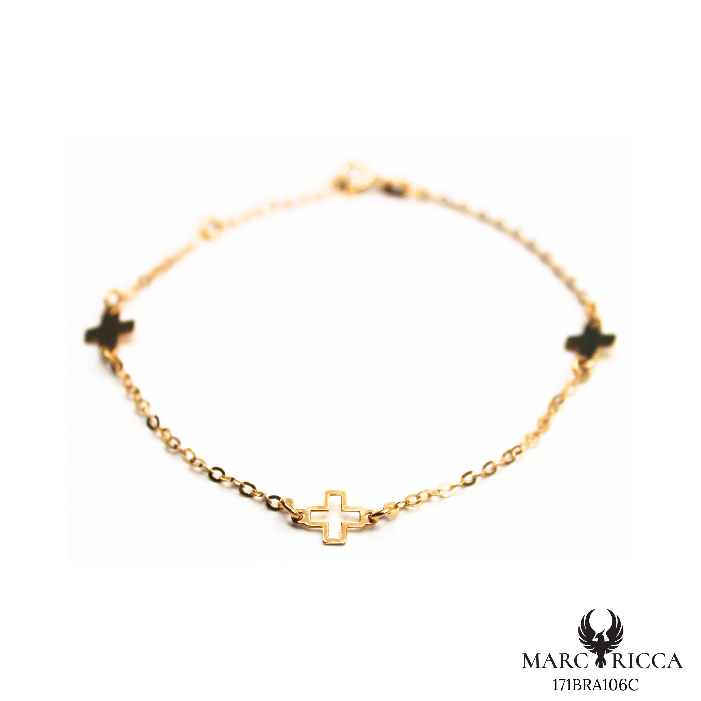 Bracelet Or Triple Croix