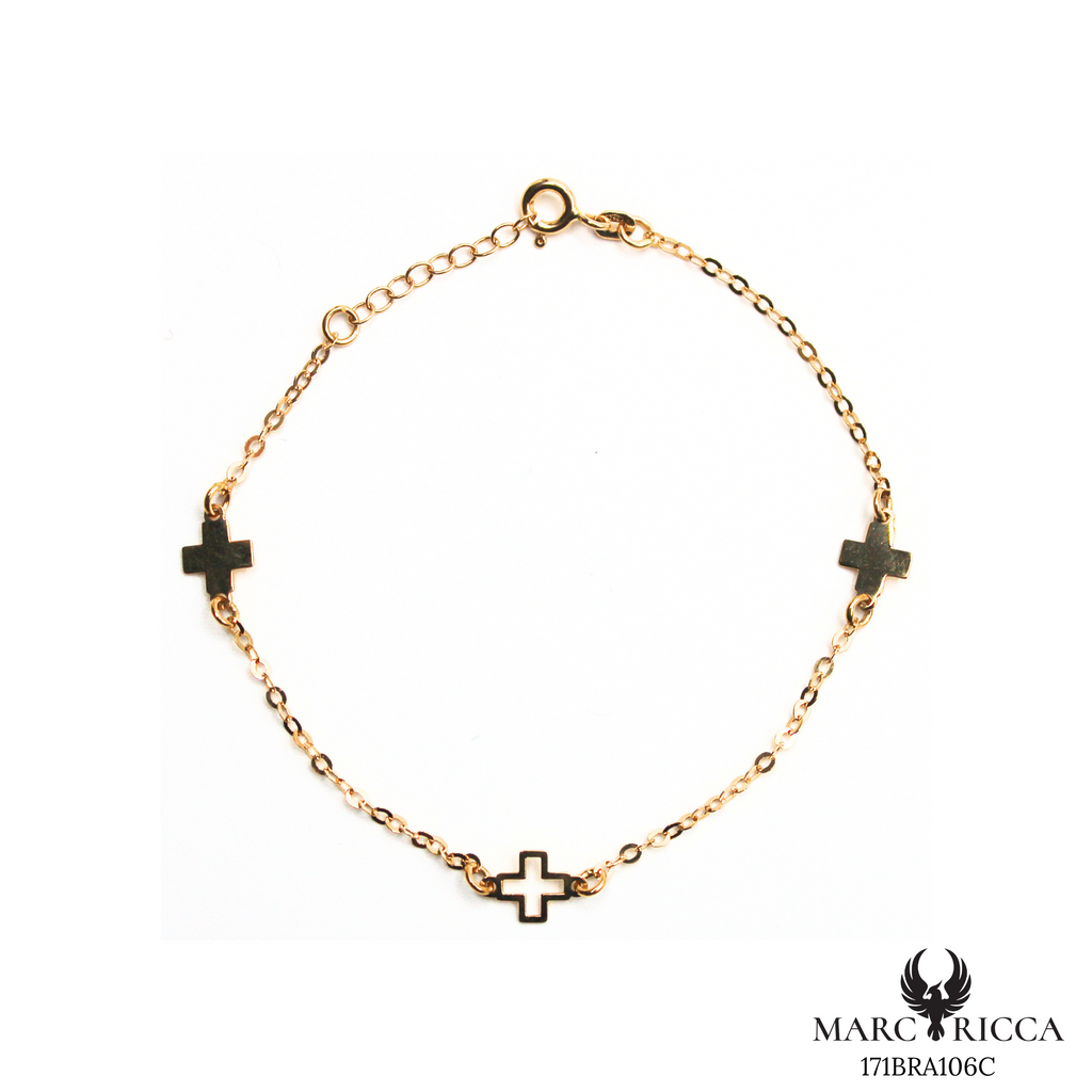 Bracelet Or Triple Croix