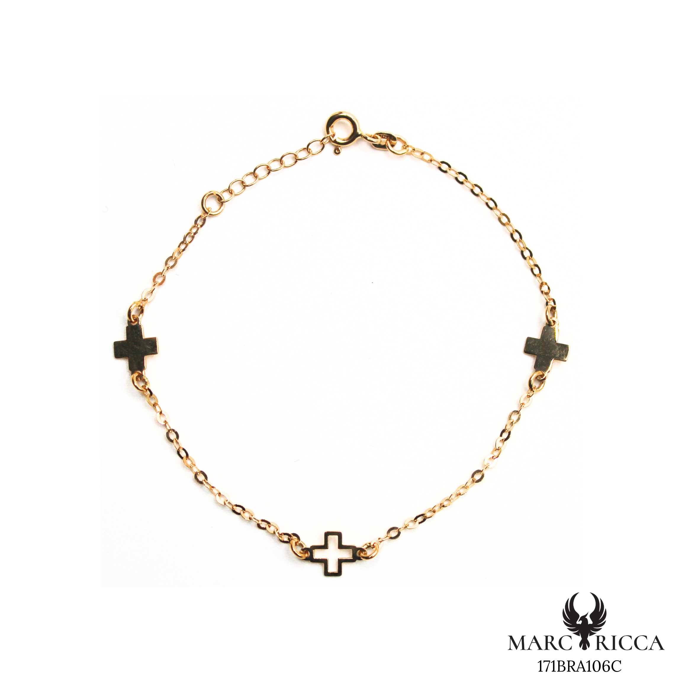Bracelet Or Triple Croix