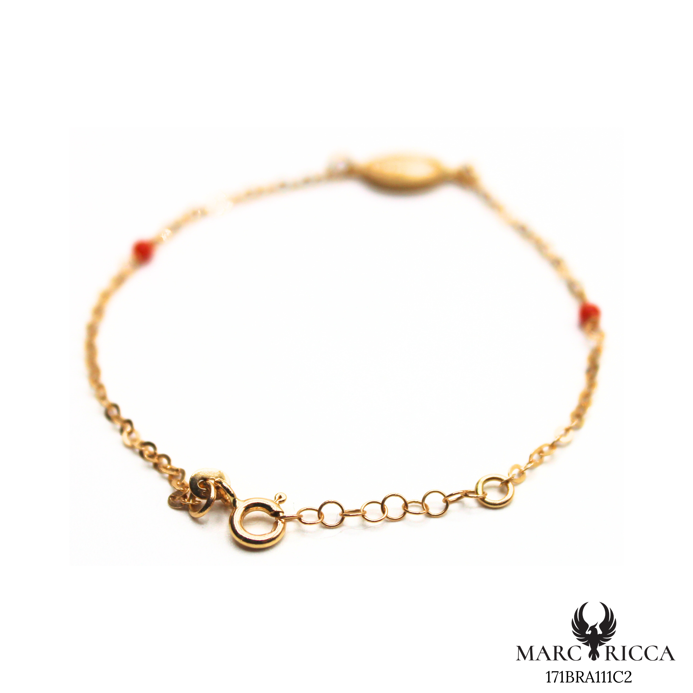 Bracelet Or Corail Perle & Madone