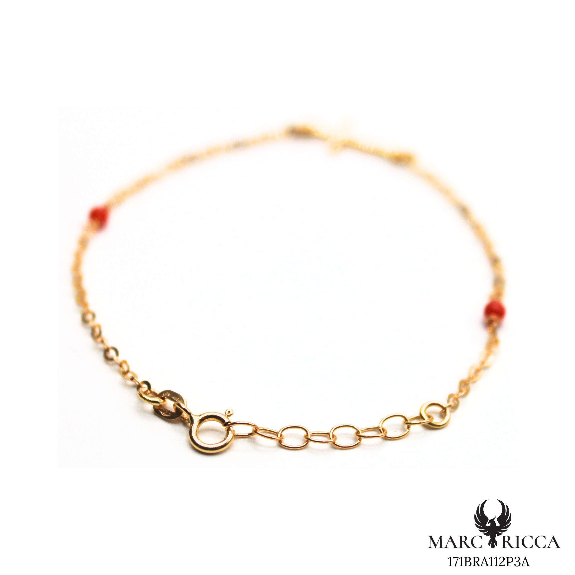 Bracelet Or Corail Perle & Croix