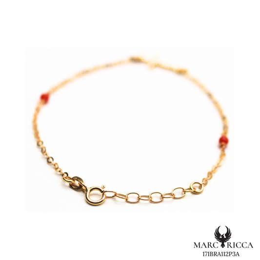 Bracelet Or Corail Perle & Croix