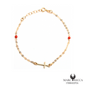 Bracelet Or Corail Perle & Croix