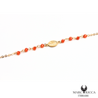 Bracelet Or Madone & Perle Cristal Colorés