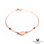 Bracelet Or Corail Perle & Madone Or Rose