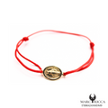 Bracelet Or Elastique Rouge & Madone