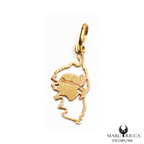 Pendentif Or Corse Creuse & Tête de Maure 18 et 9 Carats
