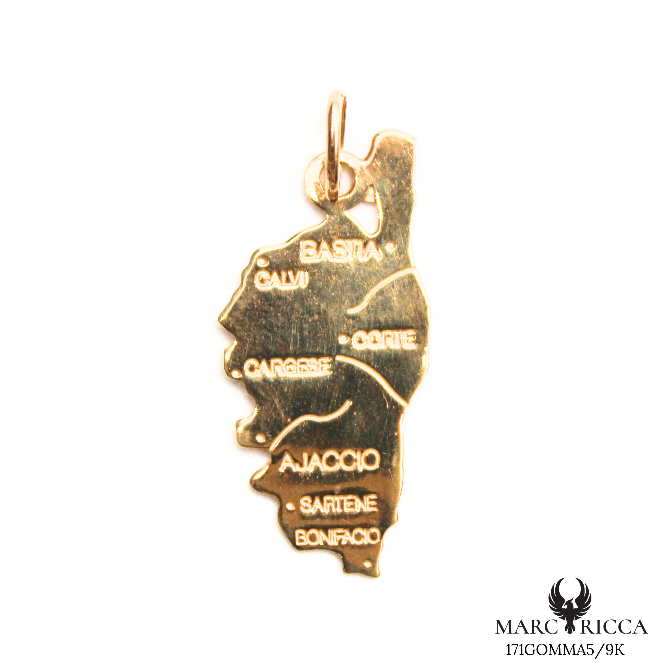 Pendentif Or Corse & Villes Principales