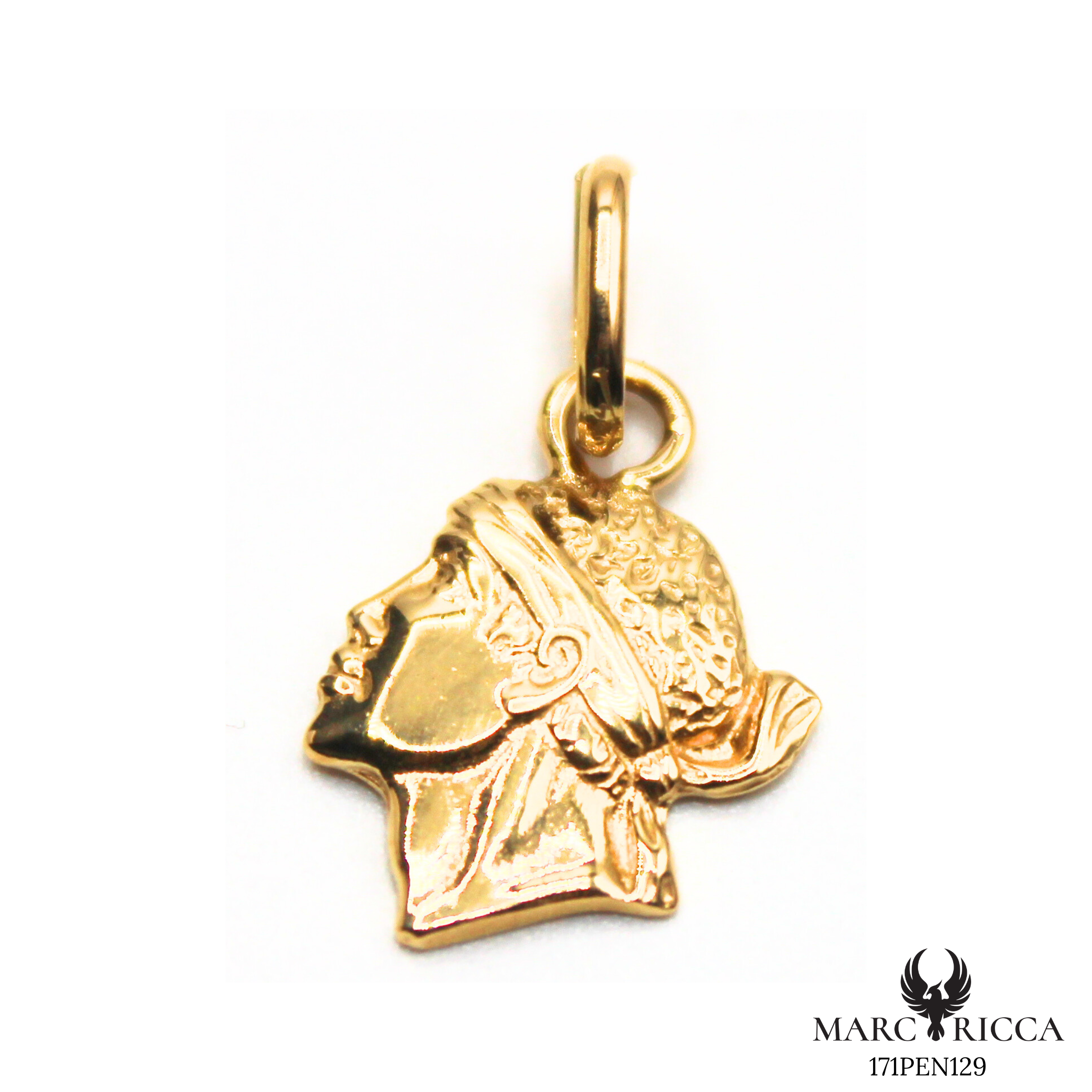 Pendentif Or Tête de Maure 3D