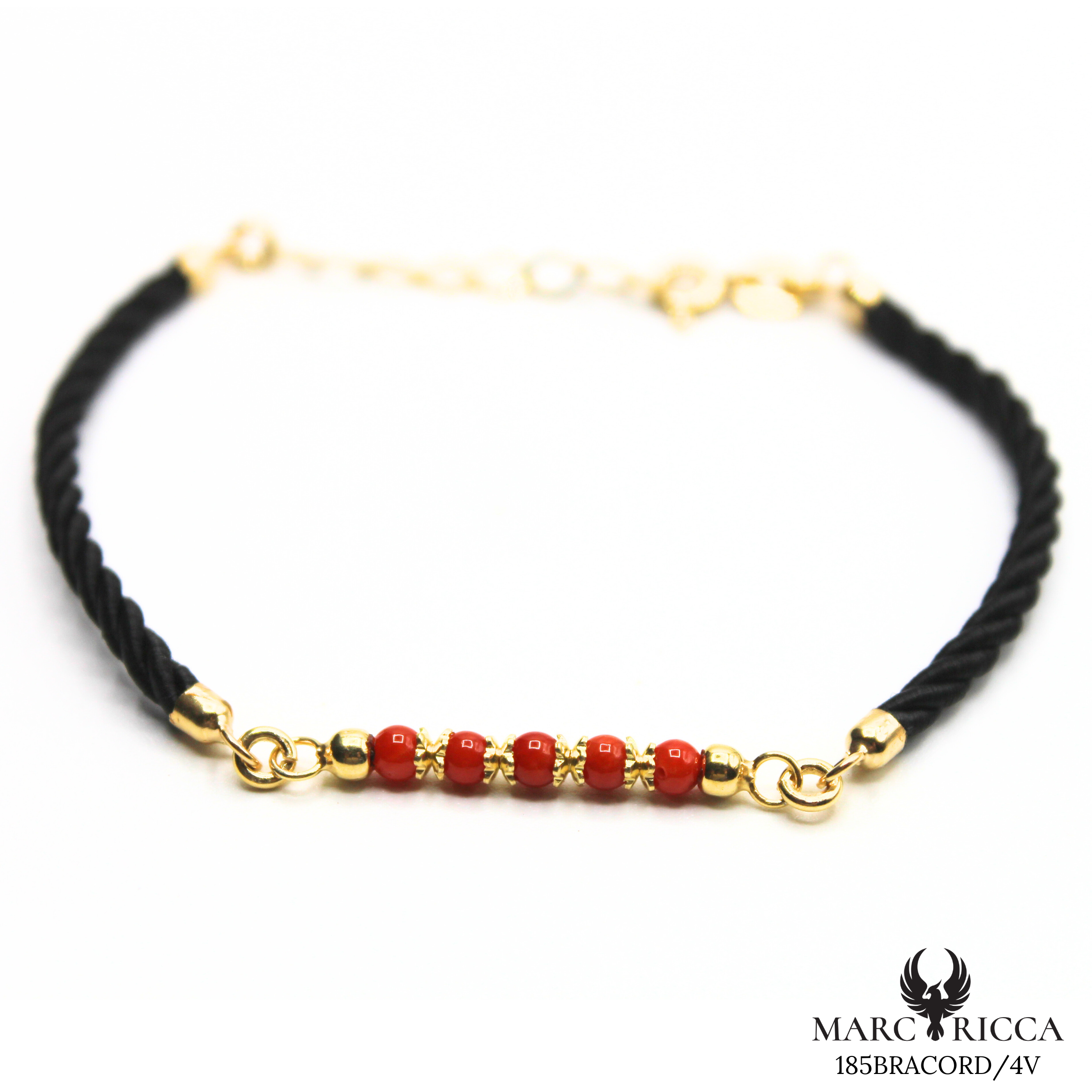 Bracelet Vermeil Cordon & Corail Perle