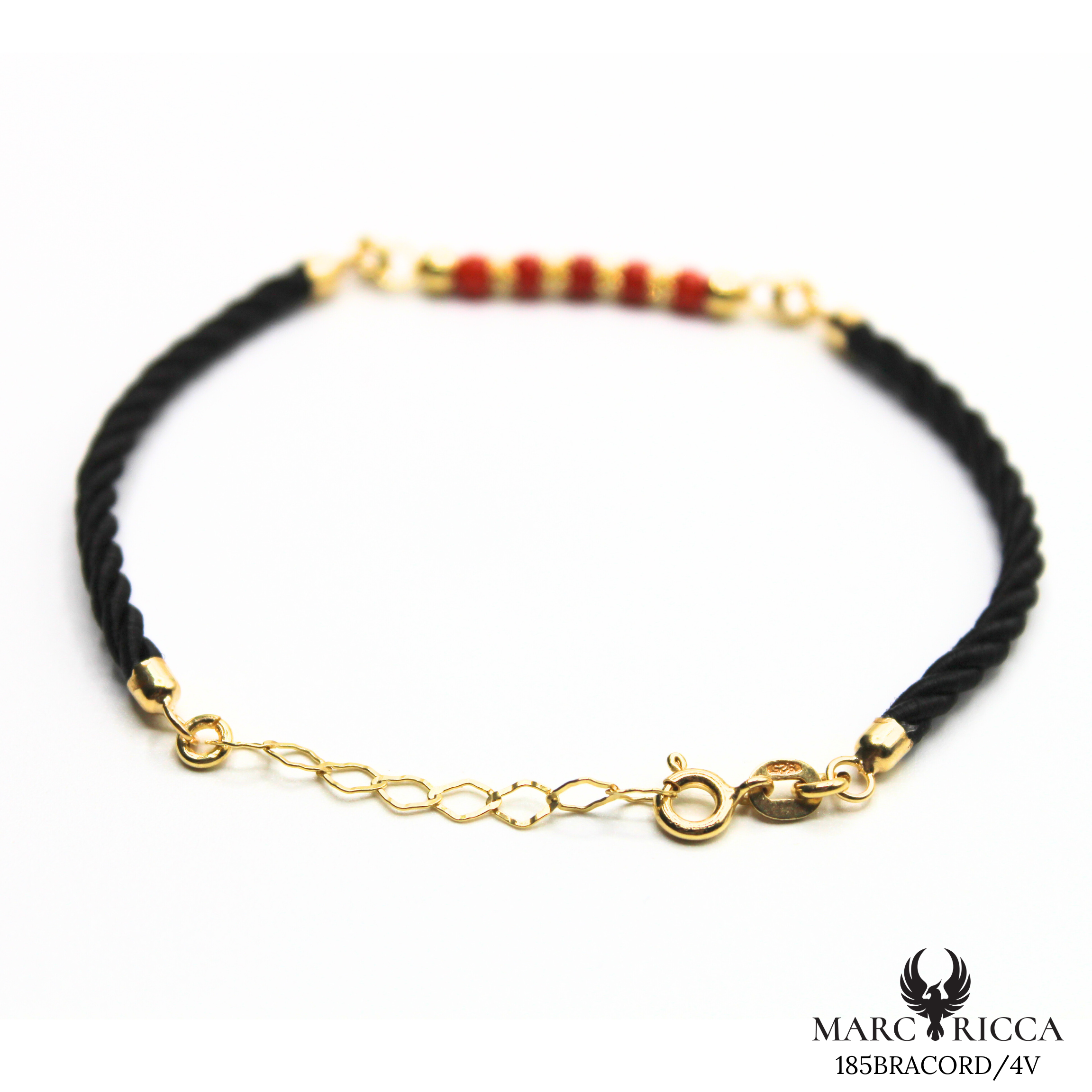 Bracelet Vermeil Cordon & Corail Perle