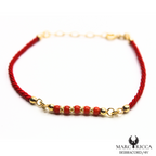 Bracelet Vermeil Cordon & Corail Perle