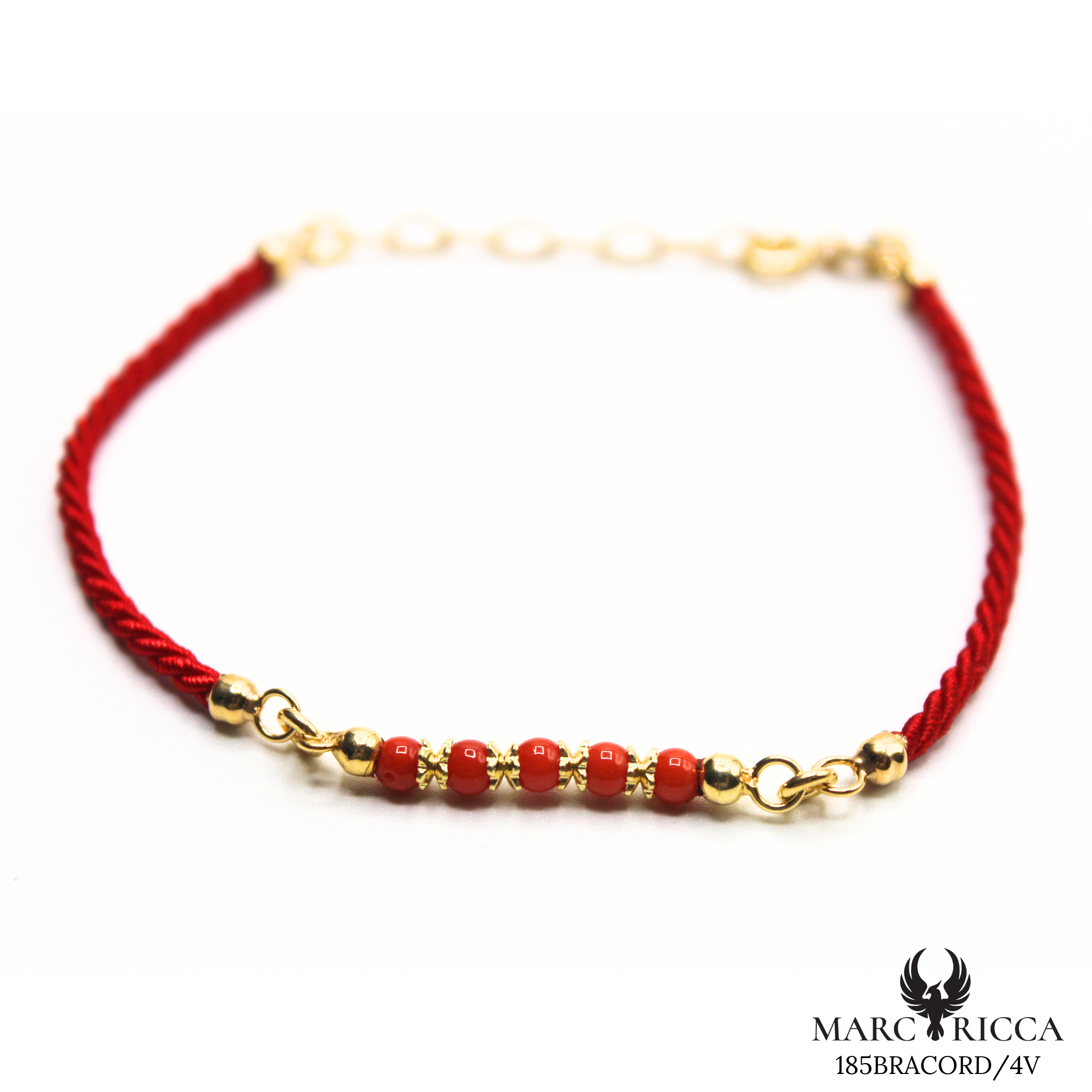 Bracelet Vermeil Cordon & Corail Perle