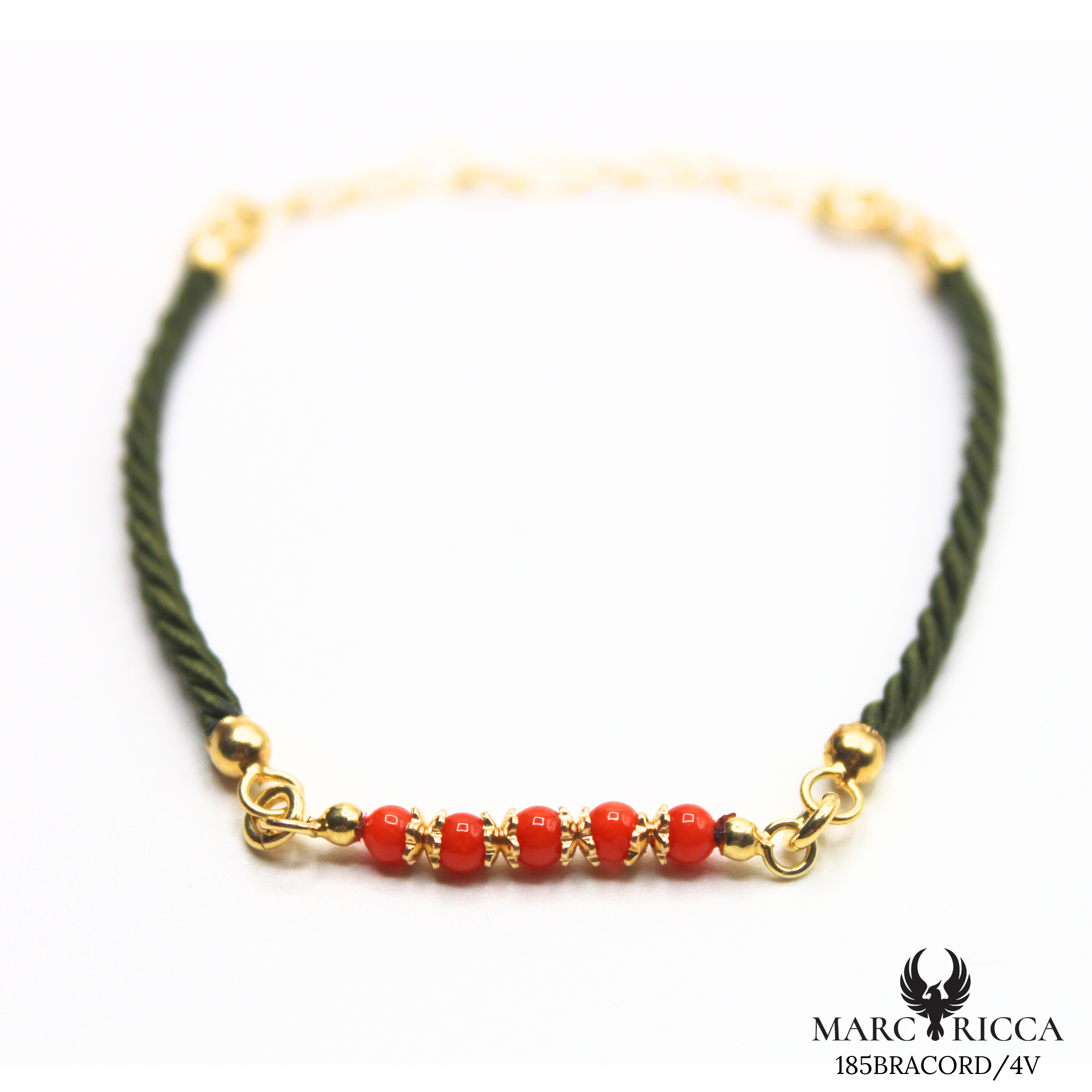 Bracelet Vermeil Cordon & Corail Perle