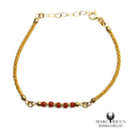 Bracelet Vermeil Cordon & Corail Perle