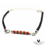 Bracelet Argent Corail Perle & Satin