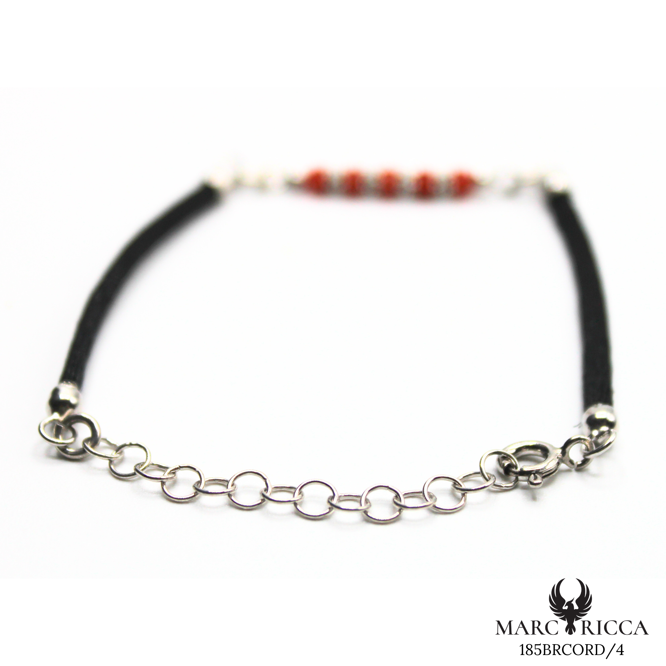 Bracelet Argent Corail Perle & Satin