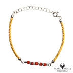 Bracelet Argent Corail Perle & Cordon