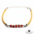 Bracelet Argent Corail Perle & Cordon