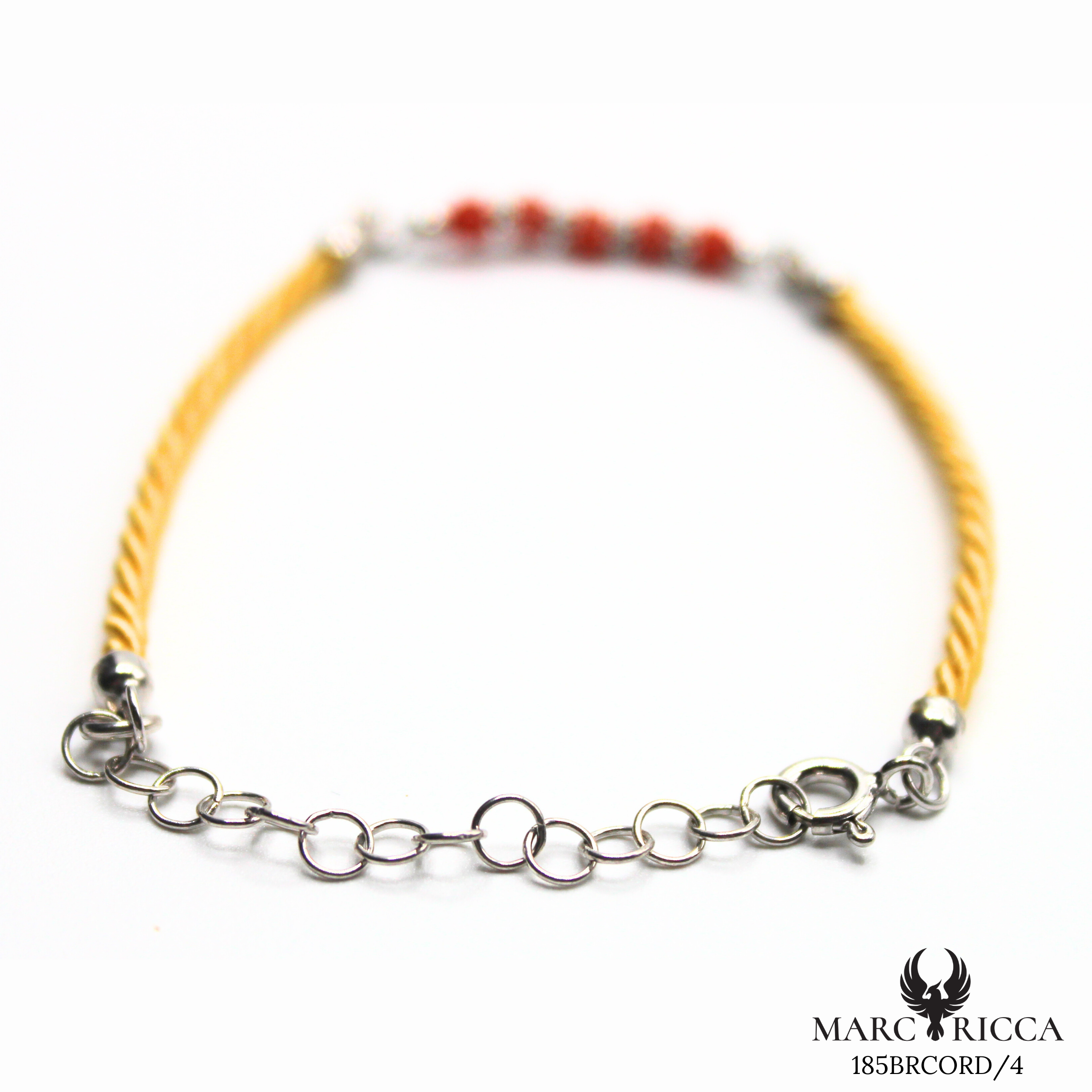 Bracelet Argent Corail Perle & Cordon
