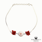 Bracelet Argent Corail & Œil Sainte Lucie