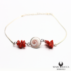 Bracelet Argent Corail & Œil Sainte Lucie