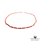 Collier Or Corail Tube & Perles Or